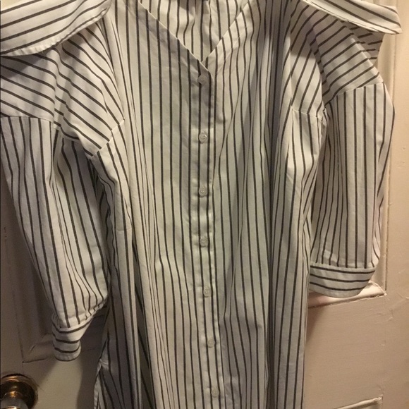 Off shoulder shirt style blouson - Picture 2 of 3